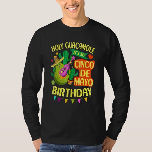 シンコデマヨ誕生日ホーリーグアカモールメキシコフィズ Tシャツ (正面)