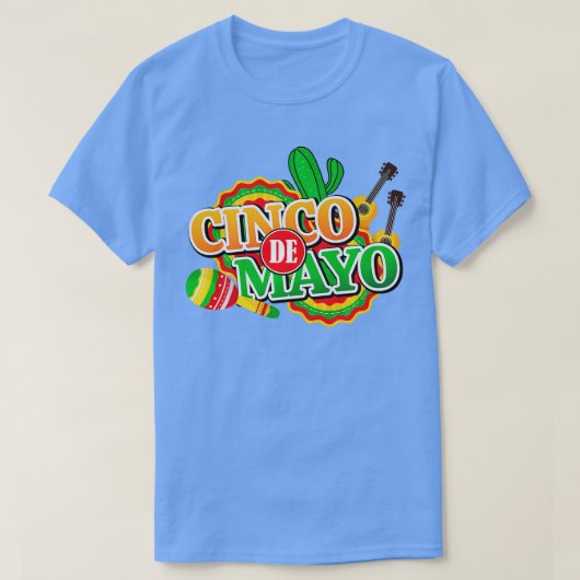 シンコデマヨ誕生日ホーリーグアカモールメキシコフィズ Tシャツ (デザイン正面)