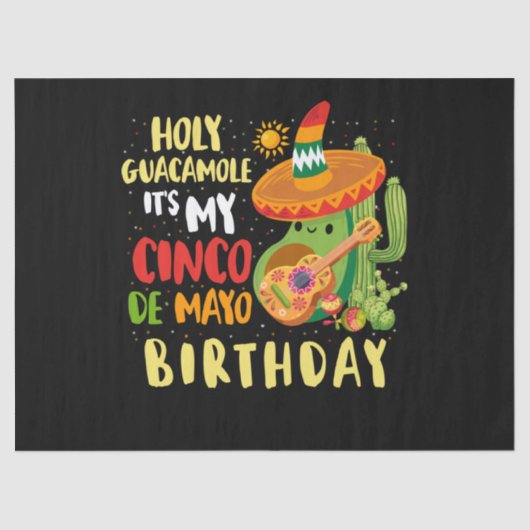 シンコデマヨ誕生日ホーリーグアカモールメキシコ 薄葉紙 (正面)