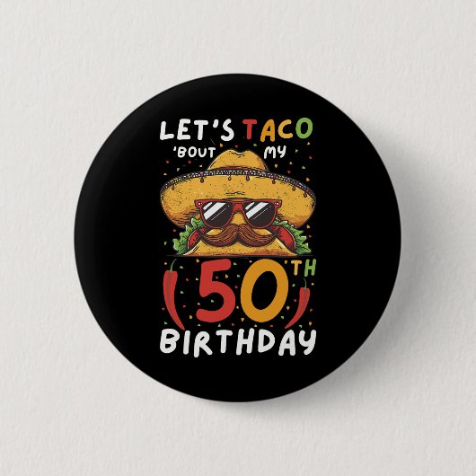 シンコデマヨ50誕生日タコエイジ50メキシコBi 缶バッジ (正面)