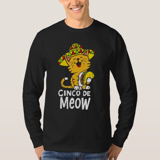 シンコデミウキュートシンコデマヨソンブレロタコキャット Tシャツ (正面)
