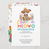 シンコデムオウおもしろいキャットフィエスタパーティー時間 招待状 (正面/裏面)