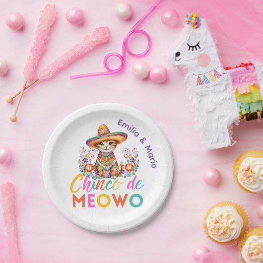 シンコデムオウカワイキャットフィエスタカスタムパーティー ペーパープレート (パーティー)