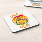 シンコデメオシンコデマヨタコスおもしろい猫好き コースター (左側)