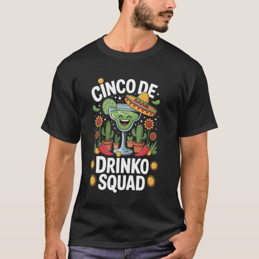 シンコ・デ・ドリンゴ・スカッド Tシャツ (正面)