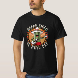 シンコ・デ・マおもしろいヨMexican Cactus遊's Guitar Tシャツ