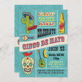 シンコ・デ・マイオ メキシカンフィエスタパーティー招待状 招待状 (正面/裏面)