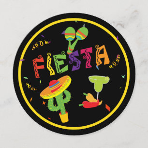 シンコ・デ・マヨのお祝いパーティー招待状 FIESTA 招待状