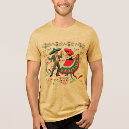 シンコ・デ・マヨのカラーウェーブ・マスタード トライブレンドTシャツ