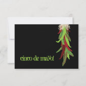 シンコ・デ・マヨの唐辛子 招待状 (正面)