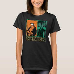 シンコ・デ・マヨの女の子 ハッピーバースデー 5月5日 Tシャツ