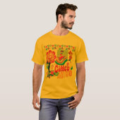 シンコ・デ・マヨの活力あふれるゴールド Tシャツ (正面フル)