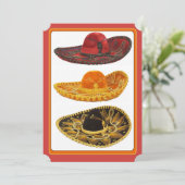 シンコ・デ・マヨパーティーの招待状 ソンブレロ 招待状 (スタンド正面)