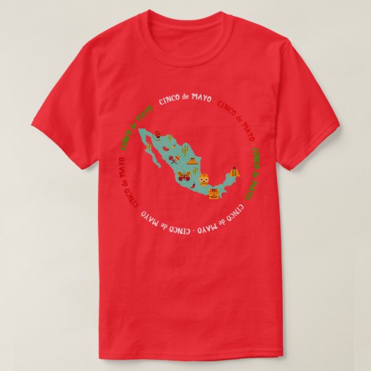 シンコ・デ・マヨメキシコ Tシャツ (デザイン正面)