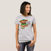 シンコ・デ・マヨ カートゥーン 猫 笑える Tシャツ (正面フル)