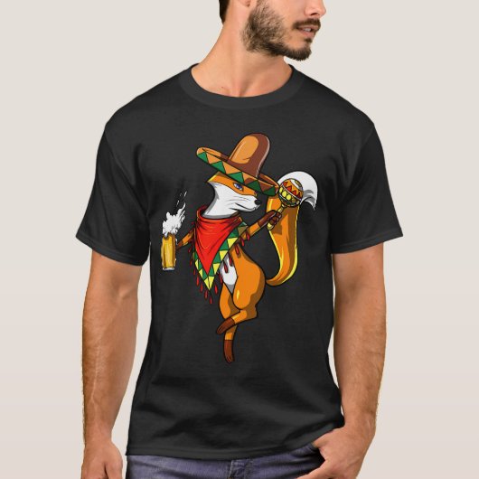 シンコ・デ・マヨ・キツネ Tシャツ (正面)