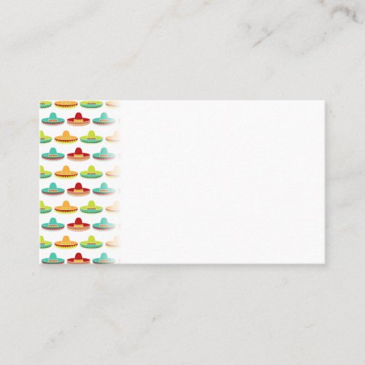 シンコ・デ・マヨ・ソンブレロ・マリアチ・メキシコ文化 プレイスカード (正面)