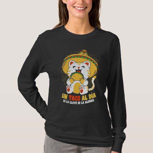 シンコ・デ・マヨ・タコ猫 Tシャツ (正面)