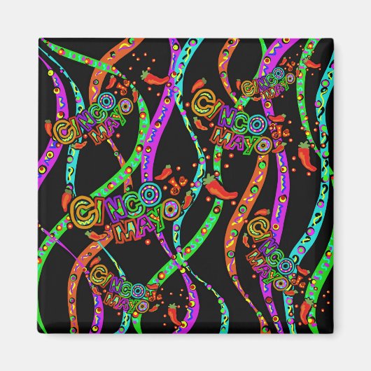 シンコ・デ・マヨ デザイン マグネット (正面)