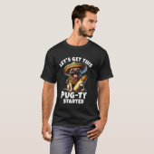 シンコ・デ・マヨ・パグ・パーティーパグ Tシャツ (正面フル)