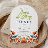 シンコ・デ・マヨ・パーティー 鮮やかな花の招待状 招待状