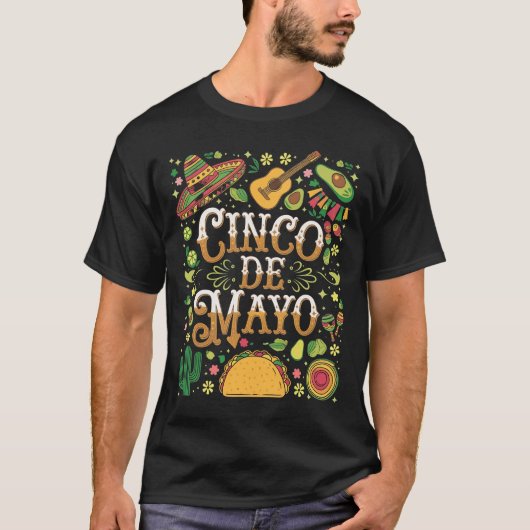 シンコ・デ・マヨ・フィエスタ かわいいパーティーグッズ Tシャツ (正面)