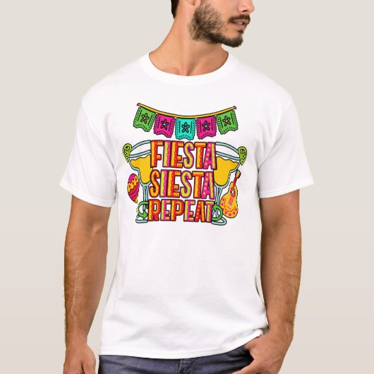 シンコ・デ・マヨ フィエスタ シエスタ リピート Tシャツ (正面)