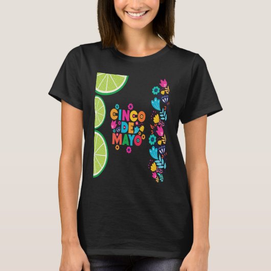 シンコ・デ・マヨ ブリトー メキシコ タコス アボカド Tシャツ (正面)