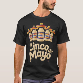 シンコ・デ・マヨ マヨネーズ ソンブレロ 面白い メキシカン Tシャツ