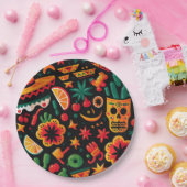 シンコ・デ・マヨ。メキシコの明るい漫画のパターン ペーパープレート (パーティー)