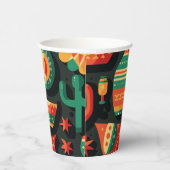 シンコ・デ・マヨ。メキシコの明るい漫画のパターン 紙コップ (右)