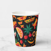 シンコ・デ・マヨ。メキシコの明るい漫画のパターン 紙コップ (左)