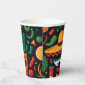 シンコ・デ・マヨ。メキシコの明るい漫画のパターン 紙コップ (右)