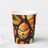 シンコ・デ・マヨ。メキシコの明るい漫画のパターン 紙コップ (右)