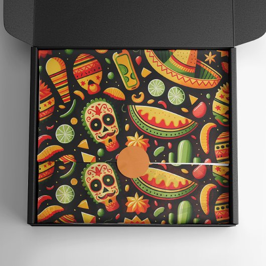 シンコ・デ・マヨ。メキシコの明るい漫画のパターン 薄葉紙