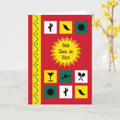 シンコ·デ·マヨ·メキシコ刺激を受けたン·レッド カード (黄色い花)