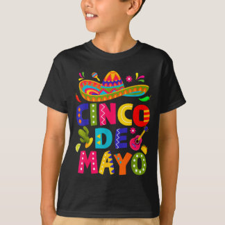 シンコ・デ・マヨ メキシコ ハット マーガリータ幸せ Tシャツ