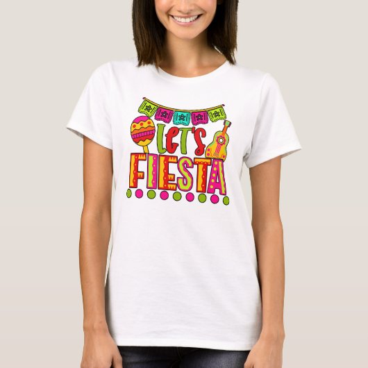 シンコ・デ・マヨ　レッツ・フィエスタ Tシャツ (正面)