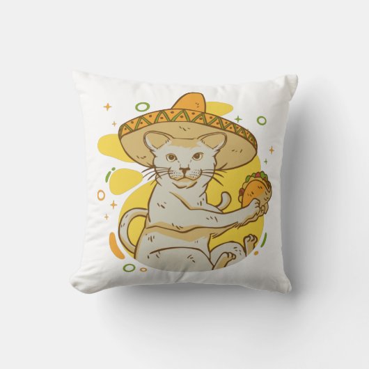 シンコ・デ・マヨ 猫 クッション (正面)
