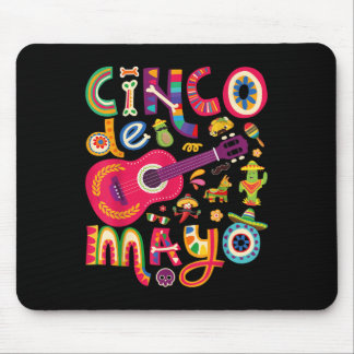シンコ・デ・マヨTシャツ メキシコタコギター祭り シンコ マウスパッド