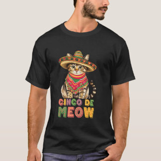 シンコ・デ・ミャオ 猫 ソンブレロ ポンチョ シンコ・デ・マヨ 猫 Tシャツ