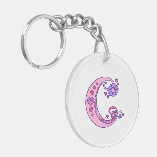 シンシアのモノグラムCの名前および意味キーホルダー キーホルダー (正面左)