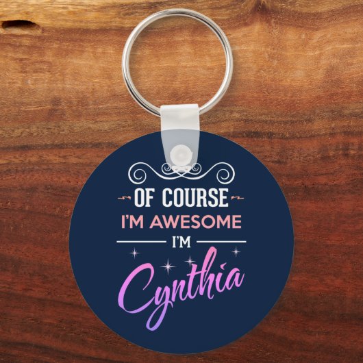 シンシアもちろん私の名素晴らし前 キーホルダー (正面)