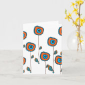 シンシアターナーのデザインによるオレンジヒマワリII カード (黄色い花)