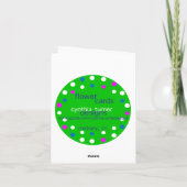 シンシアターナーのデザインによるオレンジヒマワリIII カード (裏面)