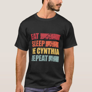 シンシアパーソナライズされた名シンシア名 Tシャツ