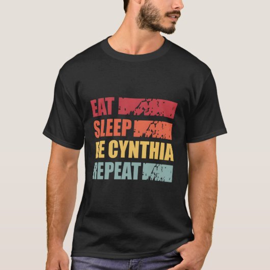 シンシアパーソナライズされた名シンシア名 Tシャツ (正面)