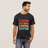 シンシアパーソナライズされた名シンシア名 Tシャツ (正面フル)