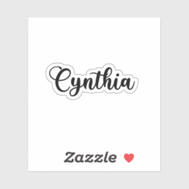 シンシア名 – 手書き書道 シール