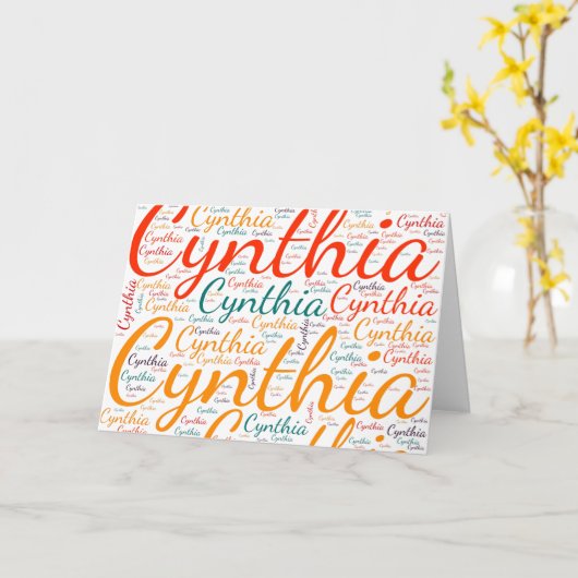 シンシア カード (黄色い花)